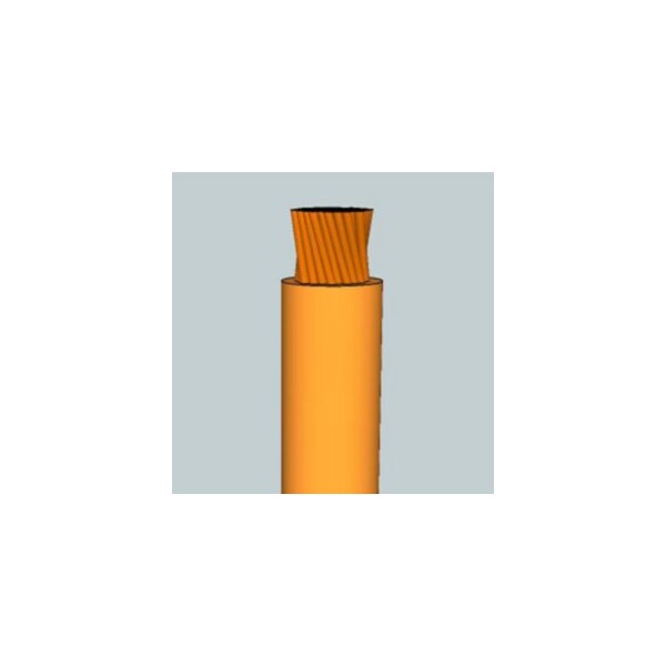 Draka Prestolite Automotive SGX Battery Cable, 4 AWG, 1C, Unshielded, 60V, XLPE Insulated, Orange, Sold by the FT 151933-65IE - main